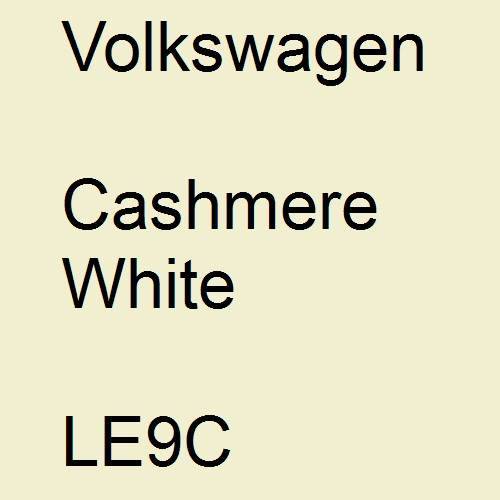 Volkswagen, Cashmere White, LE9C.